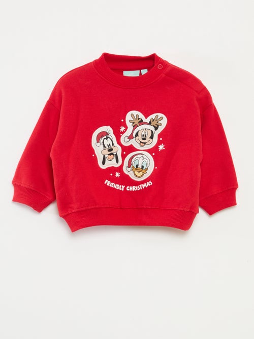Sweat de Natal estampado 'Disney' 'Mickey' em algodão - Kiabi