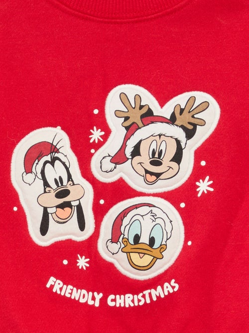 Sweat de Natal estampado 'Disney' 'Mickey' em algodão - Kiabi