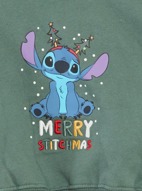 Sweat de Natal estampado 'Disney' 'Stitch' em algodão - Kiabi