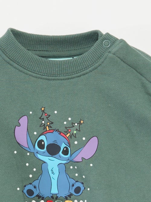 Sweat de Natal estampado 'Disney' 'Stitch' em algodão - Kiabi