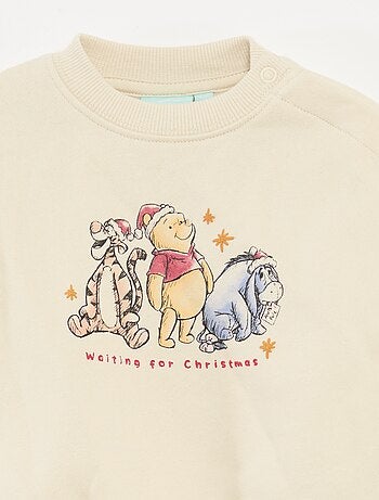 Sweat de Natal estampado 'Disney' 'Winnie' em algodão