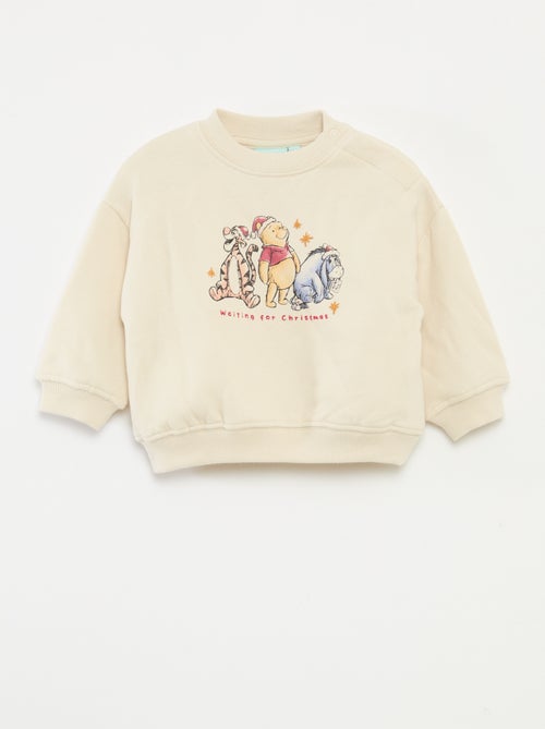 Sweat de Natal estampado 'Disney' 'Winnie' em algodão - Kiabi