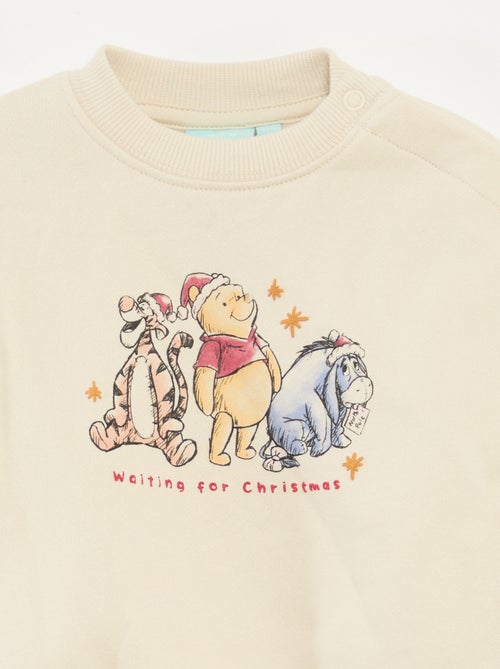 Sweat de Natal estampado 'Disney' 'Winnie' em algodão - Kiabi