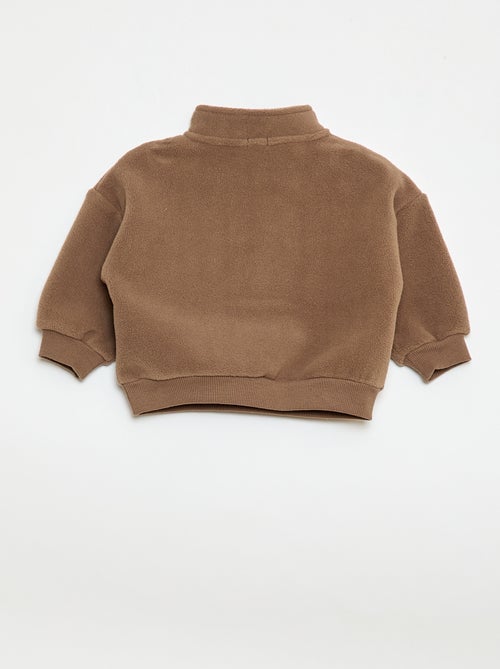 Sweat de polar com gola com zíper - Kiabi