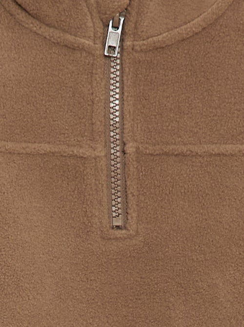 Sweat de polar com gola com zíper - Kiabi