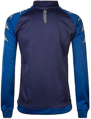 Sweat de treino masculino kappa trieste 1/2 fecho-éclair azul-marinho