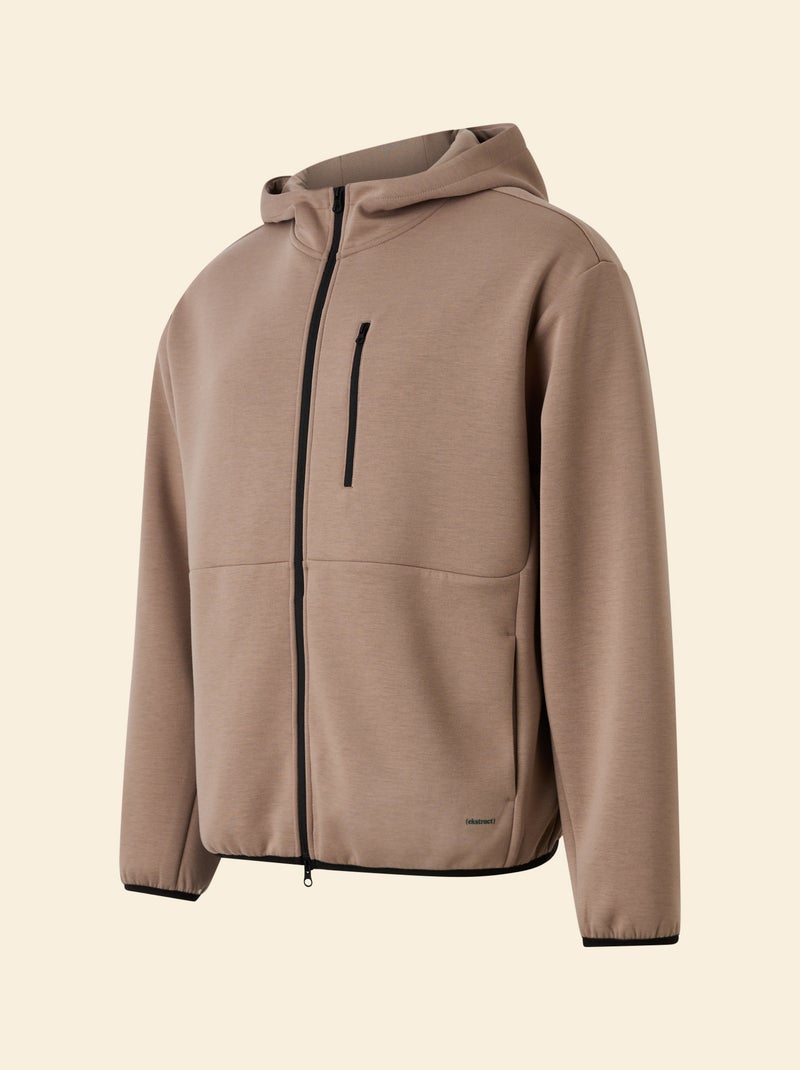 Sweat desportivo com fecho (ekstract) Bege - Kiabi