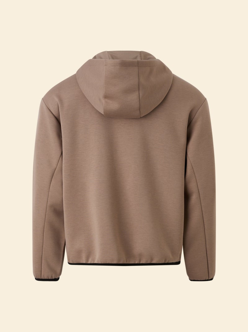 Sweat desportivo com fecho (ekstract) Bege - Kiabi