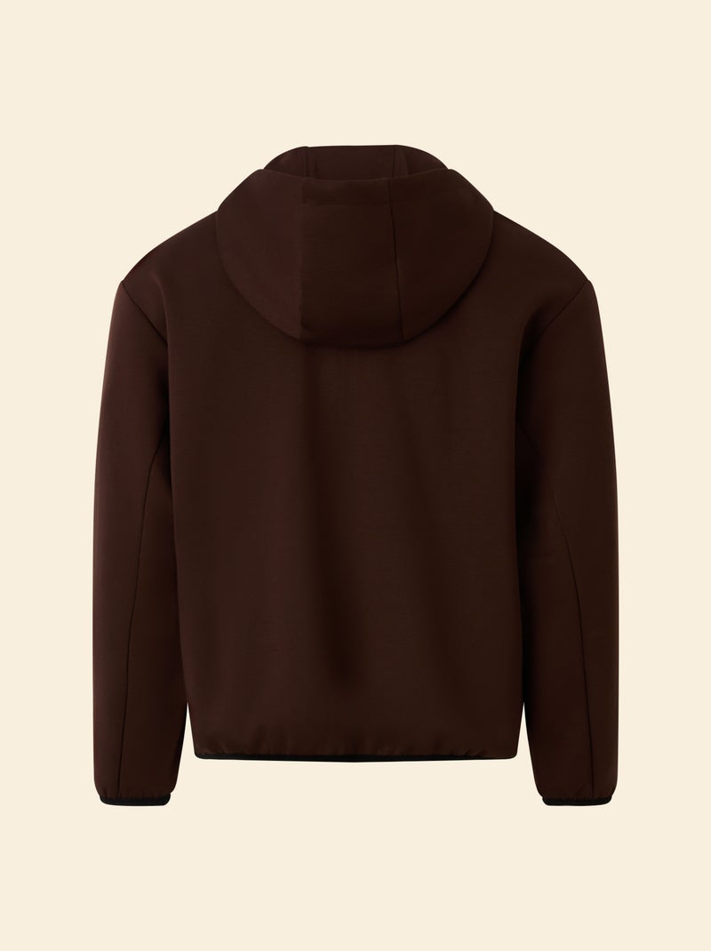 Sweat desportivo com fecho (ekstract) Castanho - Kiabi