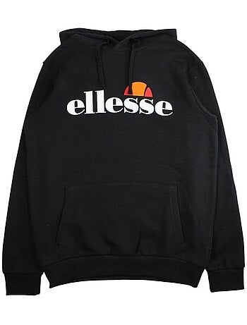 Sweat ellesse com capuz preto para homem sop23652a