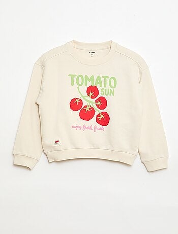 Sweat em French Terry com estampado frontal