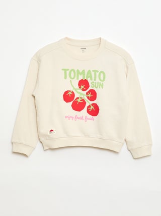 Sweat em French Terry com estampado frontal
