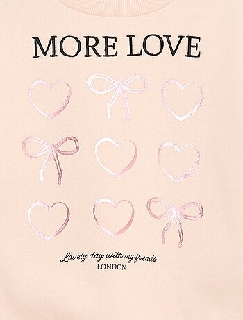 Camisola de Moletom com Aplicações de Strass