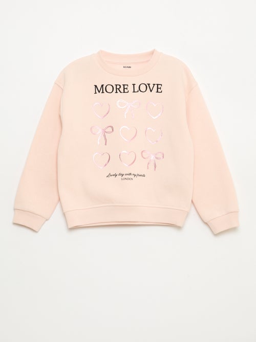 Sweat em moletom com aplicação de strass - Kiabi