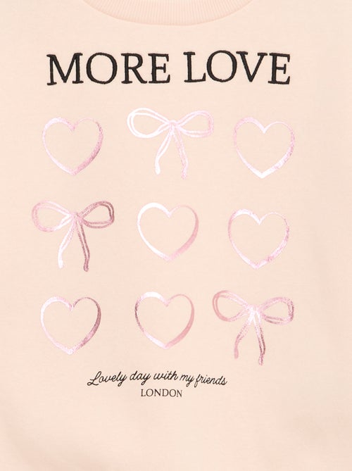 Sweat em moletom com aplicação de strass - Kiabi