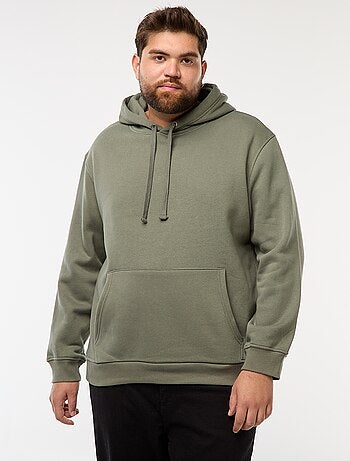 Sweat em moletom com capuz e bolso canguru