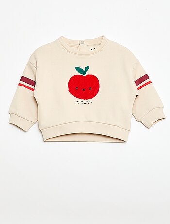 Sweat em moletom com detalhes divertidos