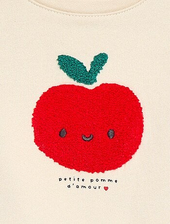 Sweat em moletom com detalhes divertidos