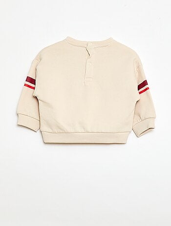 Sweat em moletom com detalhes divertidos