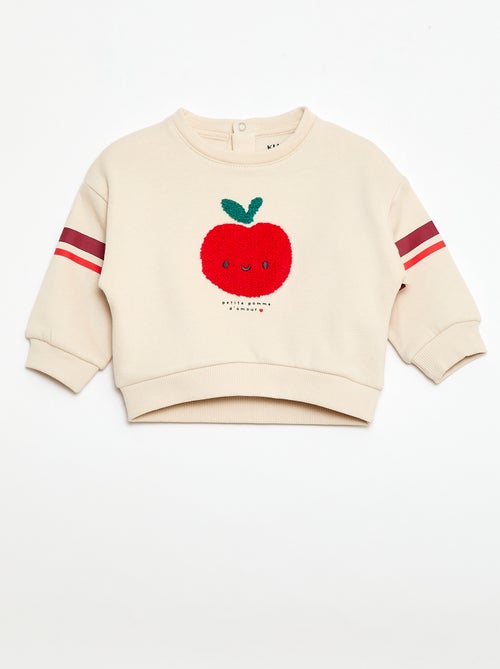 Sweat em moletom com detalhes divertidos - Kiabi