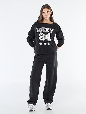 Sweat em moletom com espírito esportivo