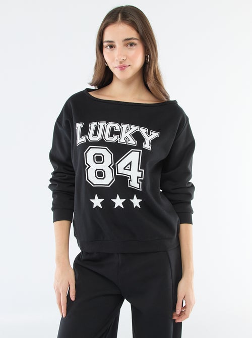 Sweat em moletom com espírito esportivo - Kiabi