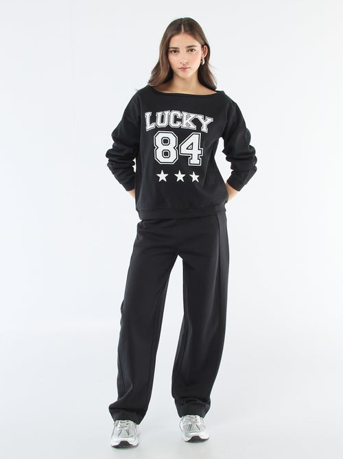 Sweat em moletom com espírito esportivo - Kiabi