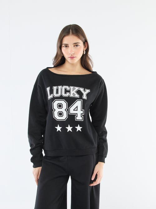 Sweat em moletom com espírito esportivo - Kiabi