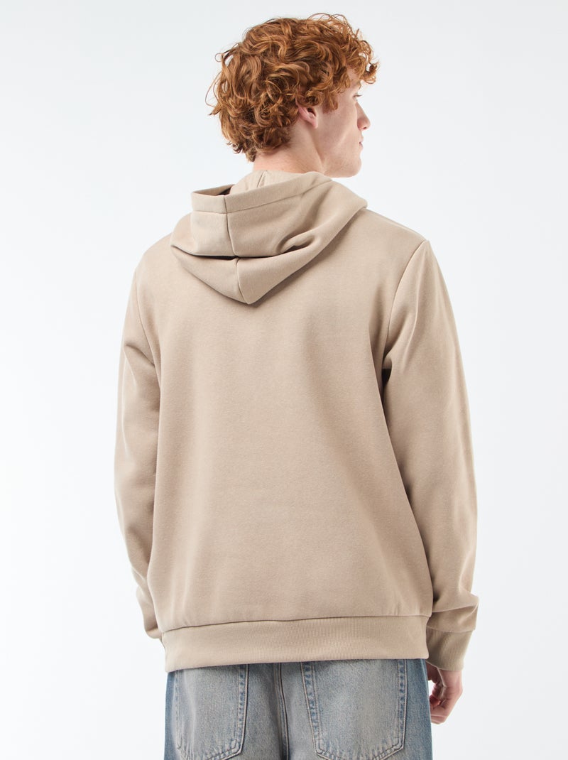 Sweat em moletom com estampado Bege - Kiabi