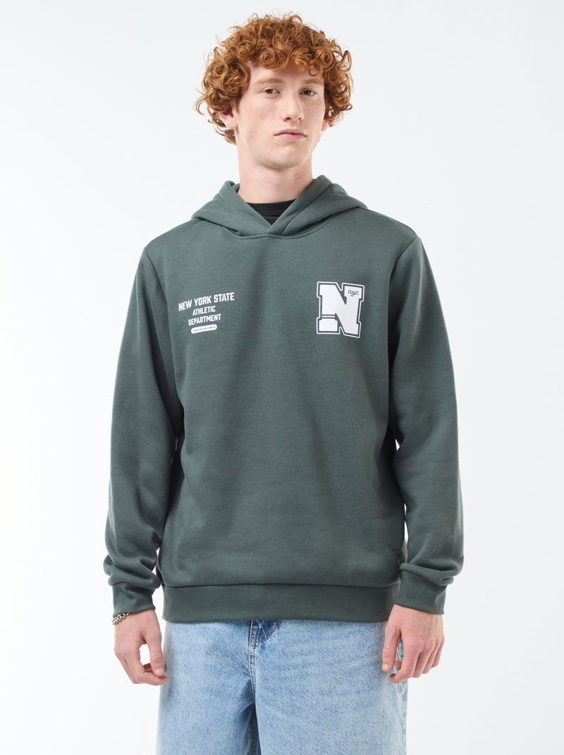 Sweat em moletom com estampado Caqui - Kiabi