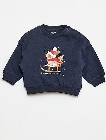 Sweat em moletom com estampado na frente