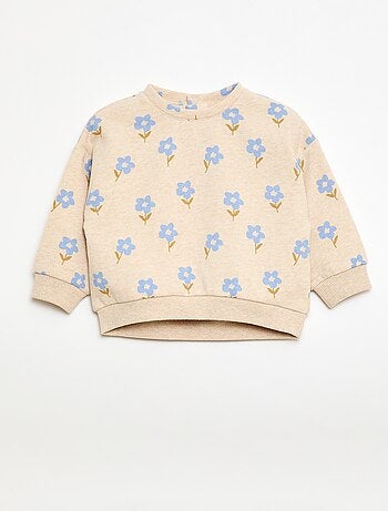 Sweat em moletom com padrão