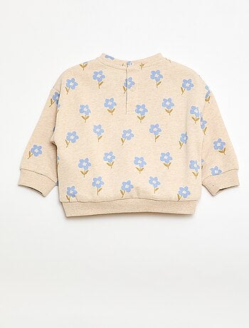 Sweat em moletom com padrão