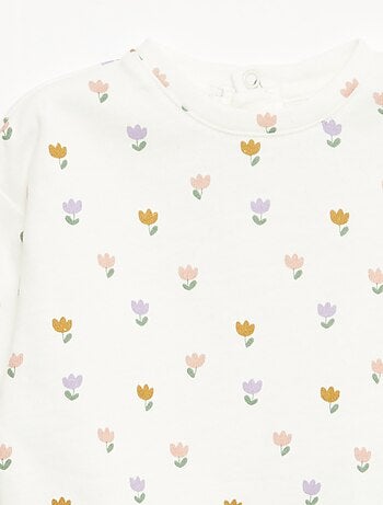 Sweat em moletom com motivo