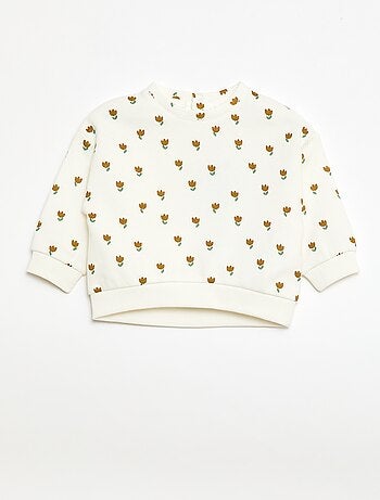 Sweat em moletom com padrão