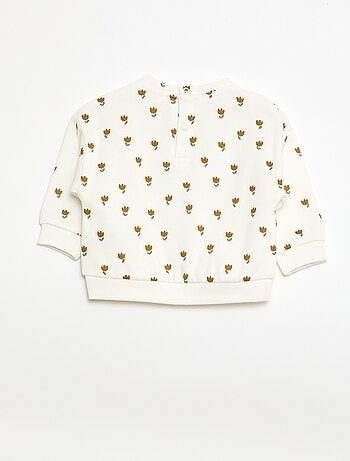 Sweat em moletom com padrão