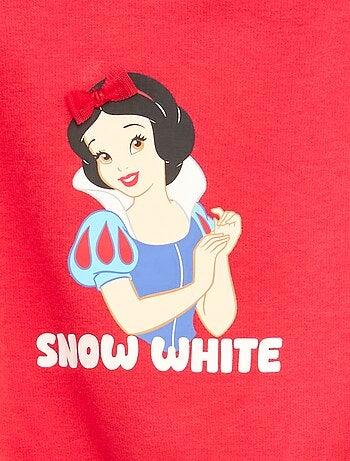 Sweat em moletom 'Disney' 'Branca de Neve' com folho