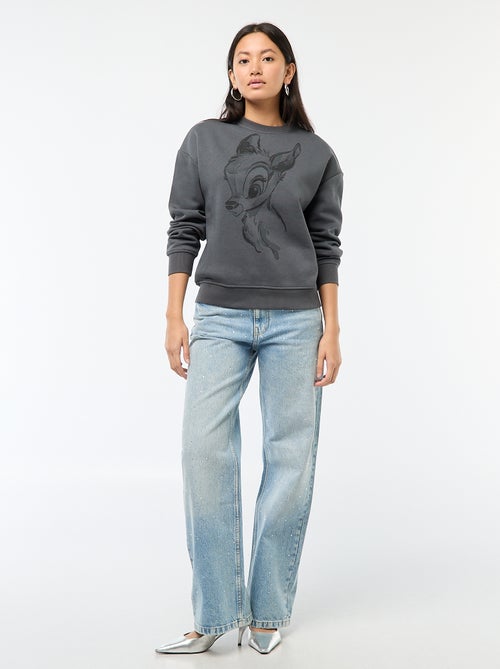 Sweat em moletom estampado 'Bambi' - Kiabi
