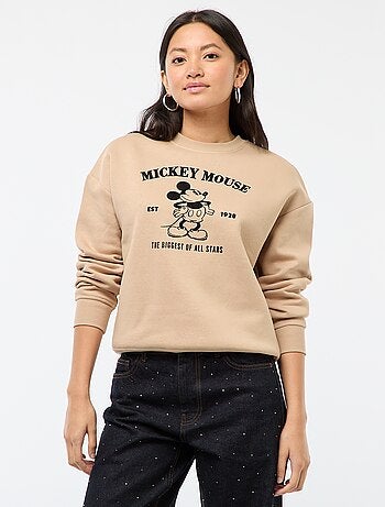 Sweat em moletom estampado 'Mickey'