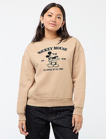 Sweat em moletom estampado 'Mickey'