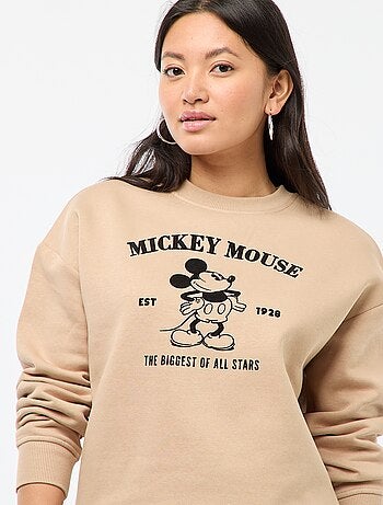 Sweat em moletom estampado 'Mickey'