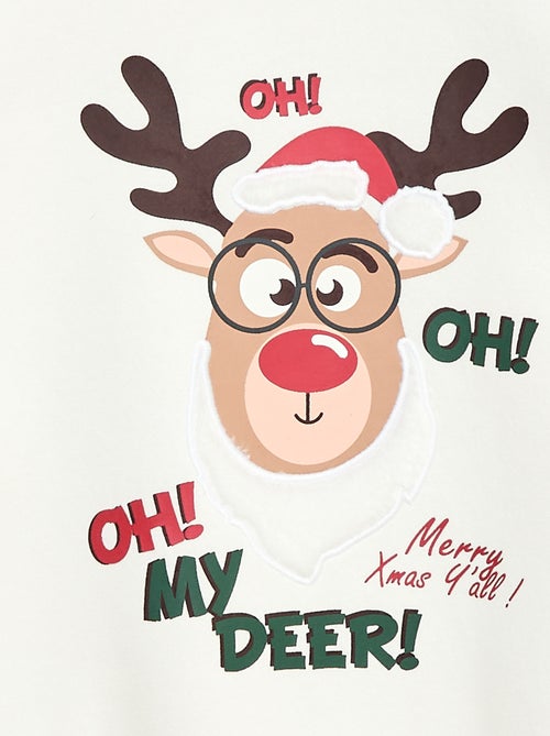 Sweat em moletom estampado Natal - Kiabi