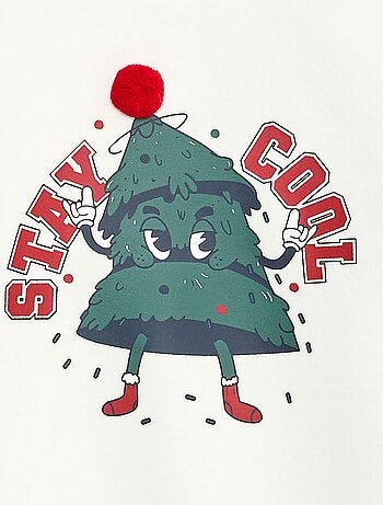 Sweat em moletom estampado Natal