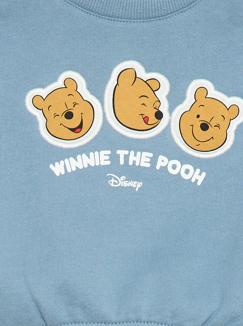 Sweat em moletom estampado 'Winnie' Azul - Kiabi