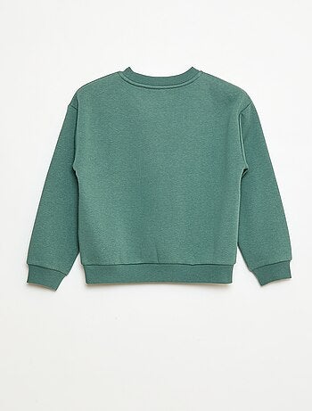 Sweat em moletom felpudo com estampado 'Natal'