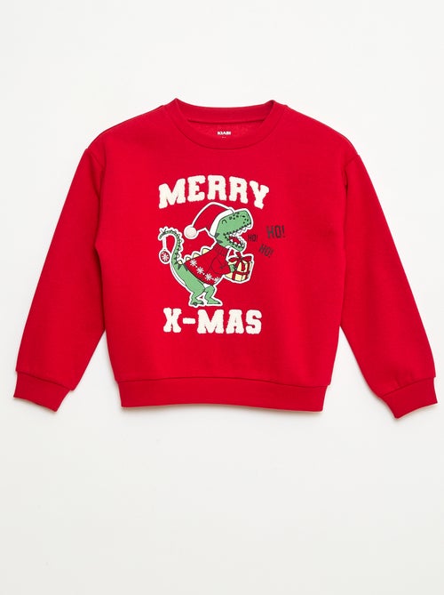 Sweat em moletom felpudo com estampado 'Natal' - Kiabi