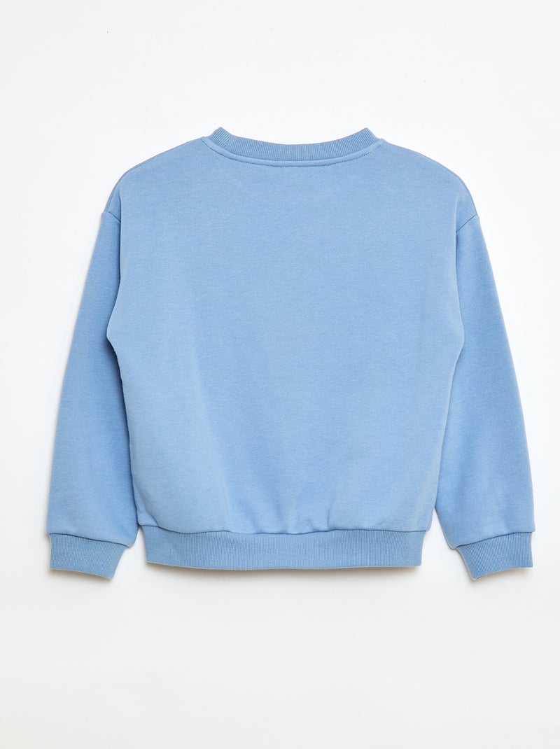 Sweat em moletom leve Azul - Kiabi