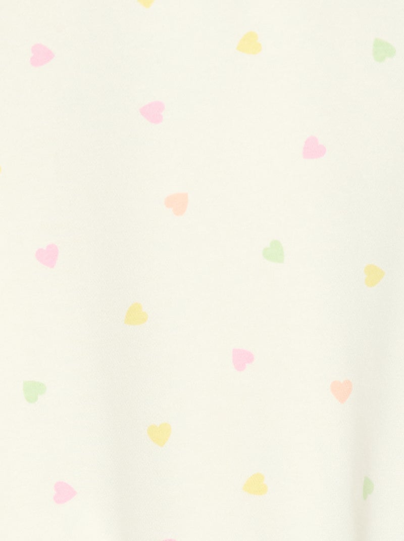 Sweat em moletom leve Branco - Kiabi