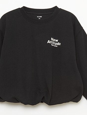 Sweat em moletom leve com inscrição na frente