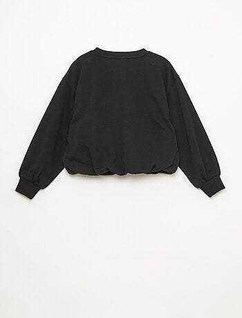 Sweat em moletom leve com inscrição na frente